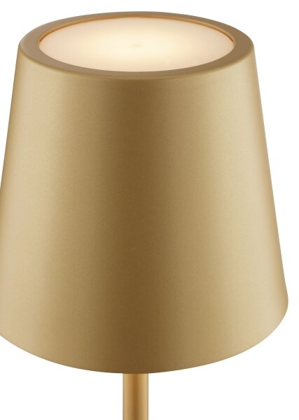 Brilliant - LED nabíjateľná stmievateľná dotyková stolná lampa ELORA LED/2,5W/5V 2700K IP44 zlatá
