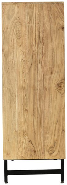 KOMODA, akácia, čierna, farba akácie, 100/115/40 cm Ambia Home - Komody