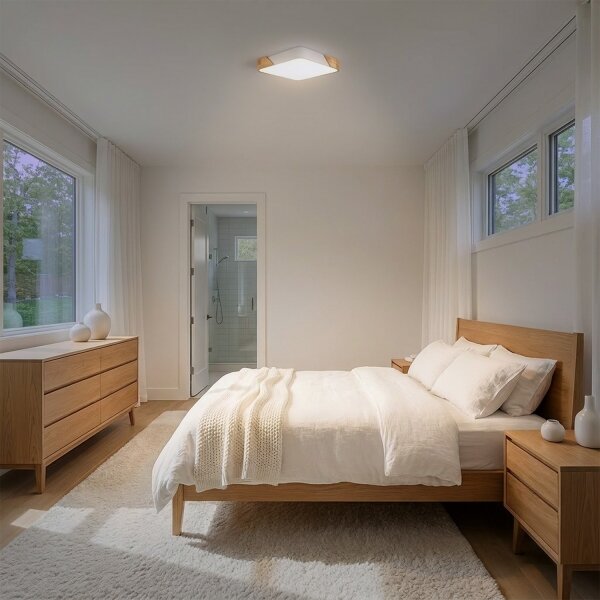 Brilagi - LED Stropné svietidlo PILANA LED/24W/230V dub/biela 32x32 cm