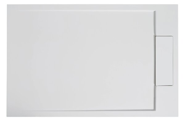 CERANO - Sprchová vanička obdĺžniková Loro - liaty mramor - biela matná - 120x80x3, 5 cm