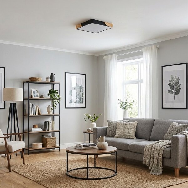Brilagi - LED stmievateľné svietidlo PILANA LED/48W/230V dub/čierna 42x42 cm + DO