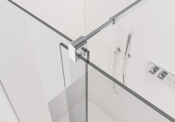 CERANO - Sprchová zástena Walk-in Medin Ľ/P - 8 mm - chróm, transparentné sklo - 120x195 cm - dvojdielna posuvná