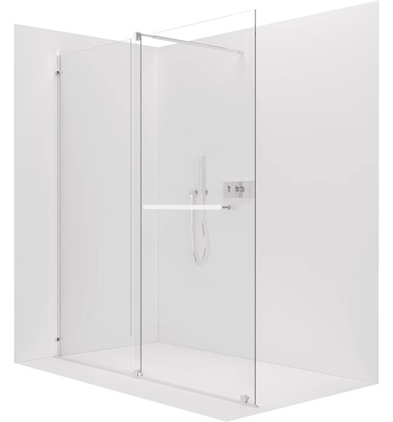 CERANO - Sprchová zástena Walk-in Medin Ľ/P - 8 mm - chróm, transparentné sklo - 120x195 cm - dvojdielna posuvná