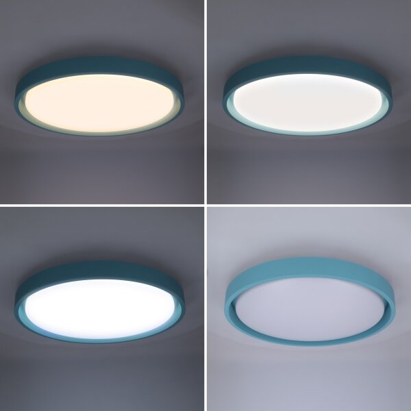 Brilagi-LED Stmievateľné svietidlo MATTEO LED/48W/230V 3000-6500K priemer 41 cm tyrkysové + diaľkové ovládanie