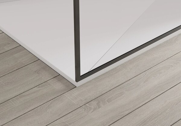 CERANO - Sprchová zástena Walk-in Moreli Ľ/P - 8 mm - čierna matná, transparentné sklo - 60x200 cm