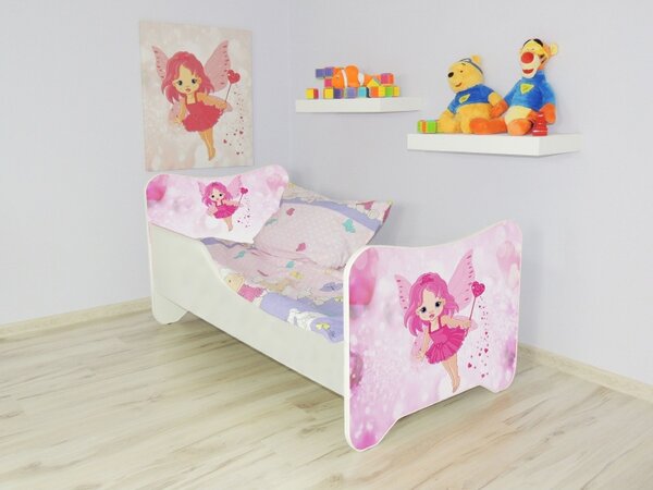 Detská posteľ s obrázkom 140x70 - Víla (Detská posteľ Víla 140x70 bez úložného priestoru)