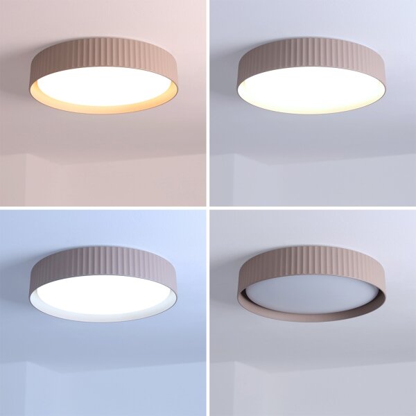 Brilagi - LED stmievateľné stropné svietidlo LUCIA LED/48W/230V pr. 41 cm hnedé s diaľkovým ovládaním