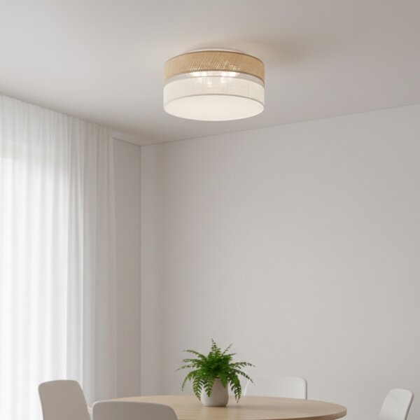 LED stropné svietidlo SIRJA BOHO LED/20W/230V pr. 35 cm béžová/biela