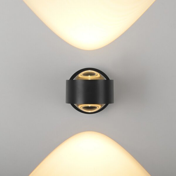 Schöner Wohnen 19331-18 - LED nástenné svietidlo CHIA 2xLED/2W/230V čierne