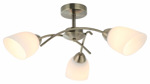 Prisadený luster DONNA 3xE27/60W/230V patina