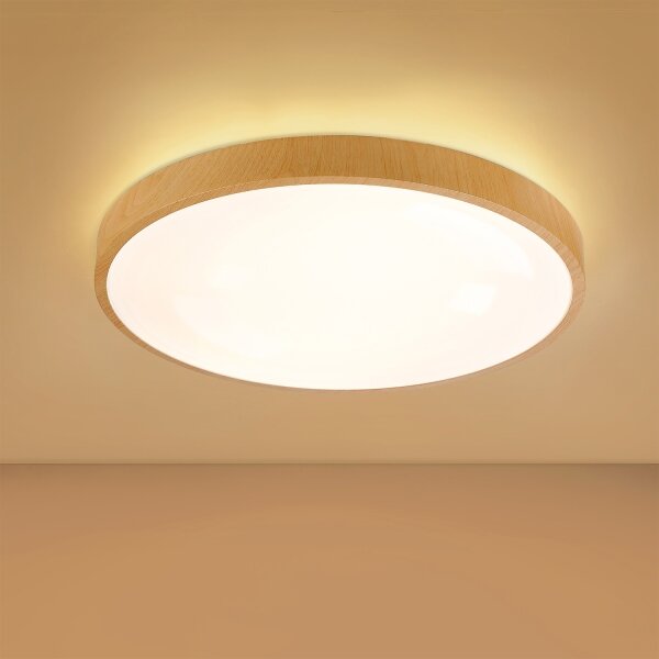 Brilagi-LED Stmievateľné svietidlo GLASS POOL DOUBLE LED/60W/230V 50 cm, dekor dreva + DO