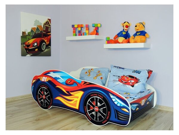 Detská posteľ Racing modrý 140x70 (Detská posteľ Racing modrý 140x70 bez úložného priestoru)
