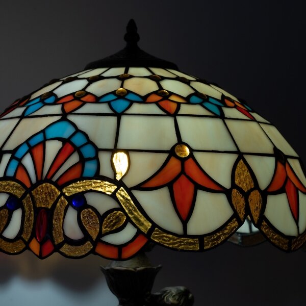 Brilagi - Tiffany vitrážová stolná lampa MIRABELLA 1xE27/60W/230V