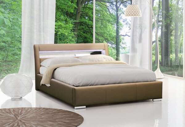 Čalúnená posteľ LEXUS s LED osvetleniem, 120x200, madryt 1100