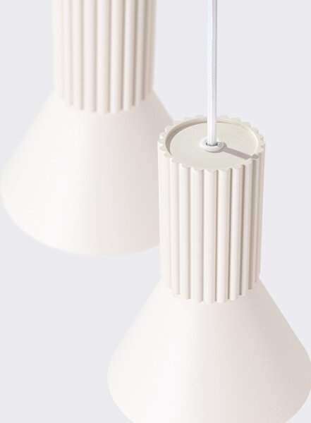Sollux SL.1871 - Závesný luster ESTRIA na lankách 3xE14/10W/230V, priemer 30 cm, krémový