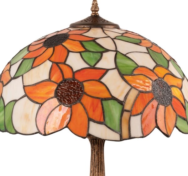 Brilagi - Tiffany vitrážová stolná lampa SUNFLOWER 2xE27/60W/230V
