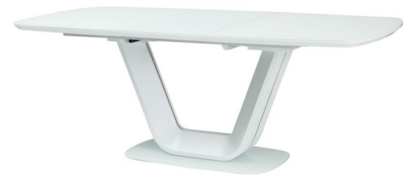 Jedálenský stôl IRMA, biela, 76x90x160-220