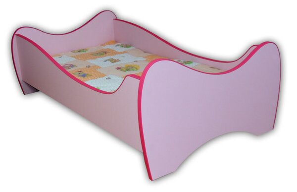 Detská posteľ MIDI 140x70 ružová