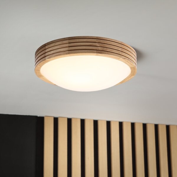 Brilagi - LED stropné svietidlo CARVALHO MODERN SLIM 1xE27/60W/230V pr. 27,5 cm dub