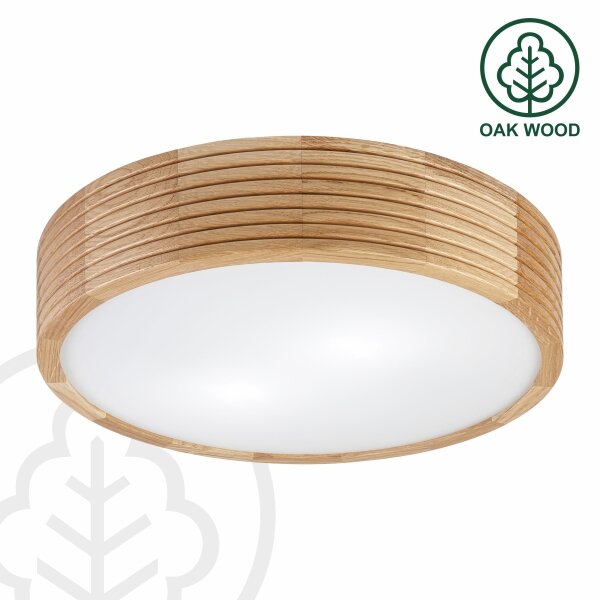 Brilagi - LED stropné svietidlo CARVALHO MODERN 2xE27/60W/230V priemer 37,5 cm dub