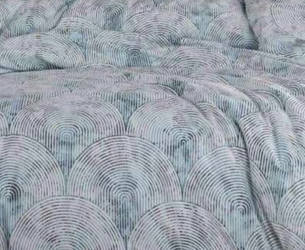 Obliečky bavlnené Fancy modrá 200x140cm+90x70cm TiaHome
