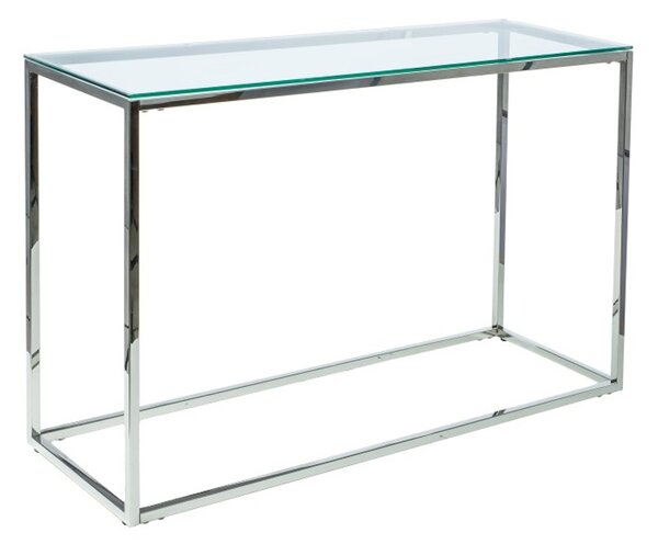 Konzolový stolík VAYNE III, 78x40x120, sklo/chrom