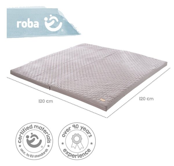 Tmavosivá detská hracia podložka 120x120 cm Style – Roba