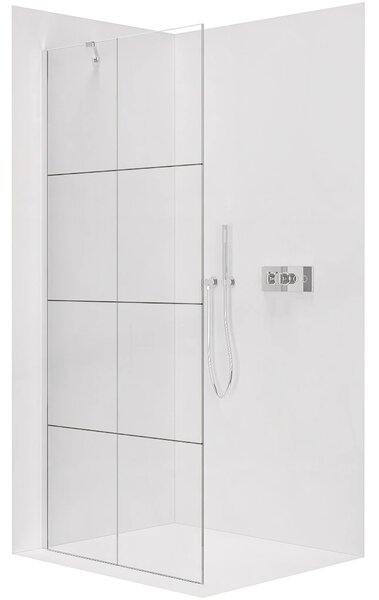 CERANO - Sprchová zástena Walk-in Onyx YL/P - 8 mm - chróm, industriálne sklo - 90x200 cm