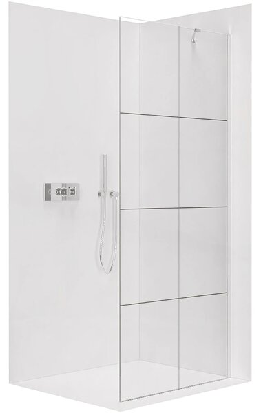 CERANO - Sprchová zástena Walk-in Onyx YL/P - 8 mm - chróm, industriálne sklo - 90x200 cm