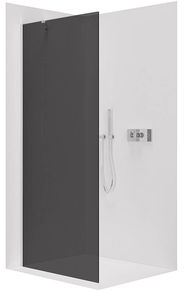 CERANO - Sprchová zástena Walk-in Onyx YL/P - 8 mm - chróm, grafitové sklo - 80x200 cm