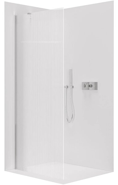 CERANO - Sprchová zástena Walk-in Onyx YL/P - 8 mm - chróm, ryhované sklo - 50x200 cm