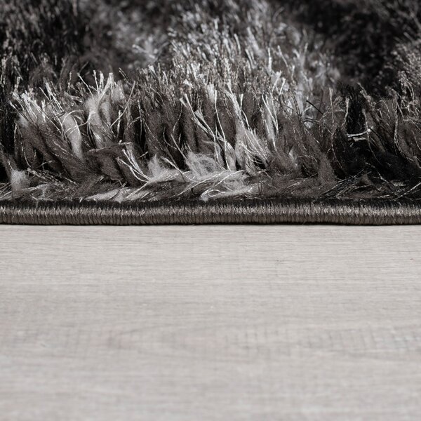 Flair Rugs , AKCIA: 80x150 cm Kusový koberec Indulgence Velvet Carved Grey/Black, čierna, obývacia izba
