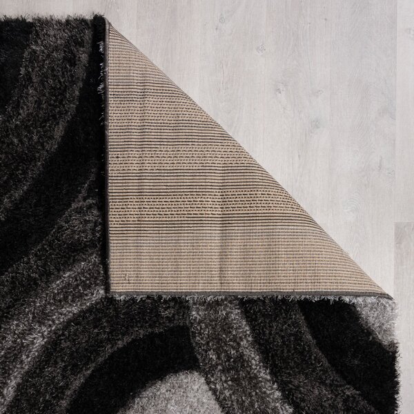 Flair Rugs , AKCIA: 80x150 cm Kusový koberec Indulgence Velvet Carved Grey/Black, čierna, obývacia izba