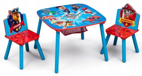Detský stôl so stoličkami Tlapková Patrola záchranári