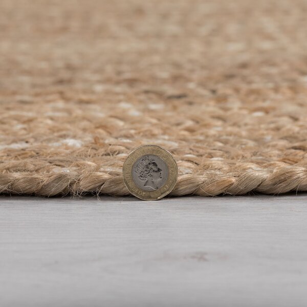 Flair Rugs, Kusový koberec Capri Jute Natural kruh, 133x133 (priemer) kruh, béžová, chodba / predsieň