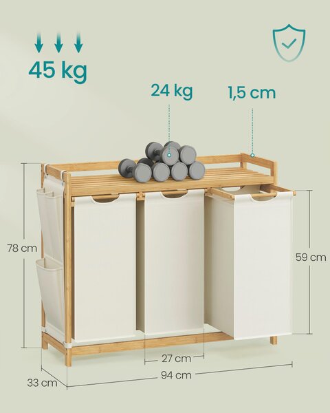 KÔŠ NA BIELIZEŇ, écru - Žehlenie & pranie, Online Only