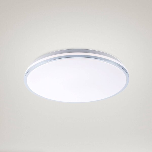 Isabell LED stropné svietidlo, Ø 49 cm, Chrómová / strieborná, Kúpeľňa, Plast, Moderný, Závesné svietidlo