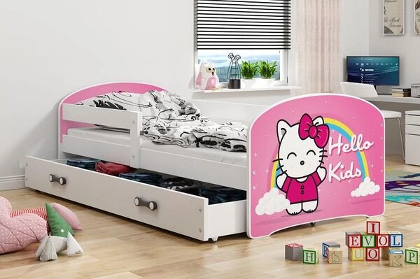 Detská posteľ Luki hello kids 160x80 s úložným priestorom (2 barevné provedení)