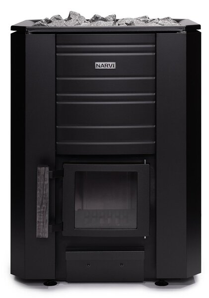 Narvi Black 24 – saunová pec na drevo, čierna