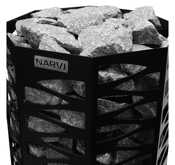 Narvi Smooth Flow WiFi 9,0 kW Black – elektrická saunová pec