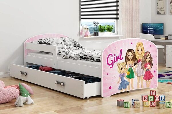 Detská posteľ Luki girl 160x80 s úložným priestorom (2 barevné provedení)