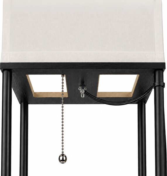 Toolight Toolight, stojacia podlahová lampa s policami 1xE27, JNH050-1F, biela, 26x26x157 cm, OSW-56242