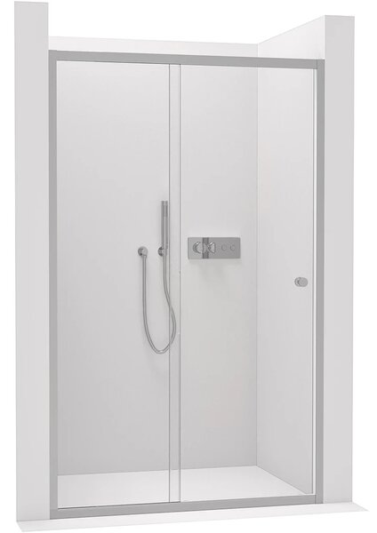 CERANO - Sprchové posuvné dvere Varone POINT Ľ/P - 6 mm - chróm, transparentné sklo - 90x195 cm