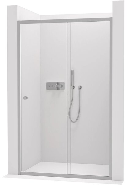 CERANO - Sprchové posuvné dvere Varone POINT Ľ/P - 6 mm - chróm, transparentné sklo - 90x195 cm