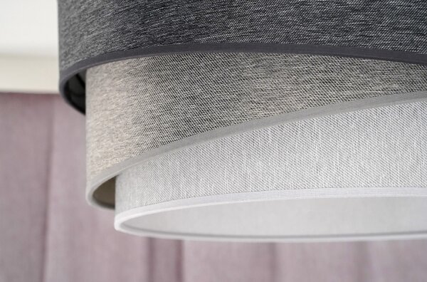 Duolla - Luster na lanku KOBO 1xE27/15W/230V pr. 45 cm antracit/šedá/biela