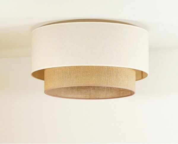 Duolla - Stropné svietidlo BOHO 1xE27/15W/230V pr. 45 cm béžová/hnedá