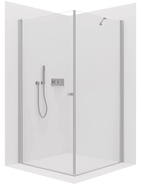 CERANO - Sprchovací kút Antelo L/P - 6 mm - chróm, transparentné sklo - 70x30x190 cm - otočný