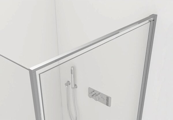 CERANO - Sprchovací kút Porte Ľ/P - 8 mm - chróm, transparentné sklo - 80x70x195 cm - otočný