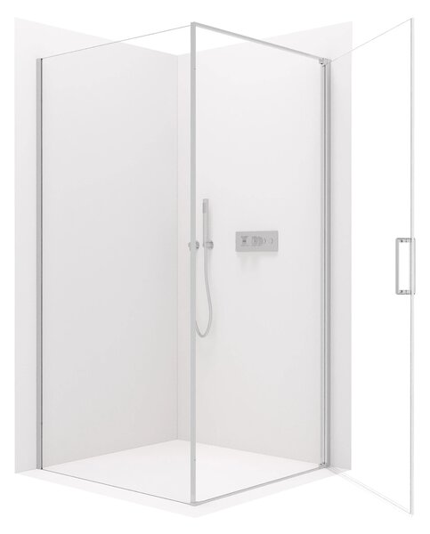 CERANO - Sprchovací kút Porte Ľ/P - 8 mm - chróm, transparentné sklo - 80x70x195 cm - otočný