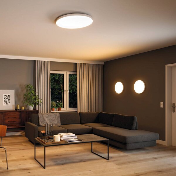 Paulmann Velora LED panel ZigBee kruhový Ø 60 cm, Biela / opálová, Obývacia izba / jedáleň, kov, Moderný, Závesné svietidlo